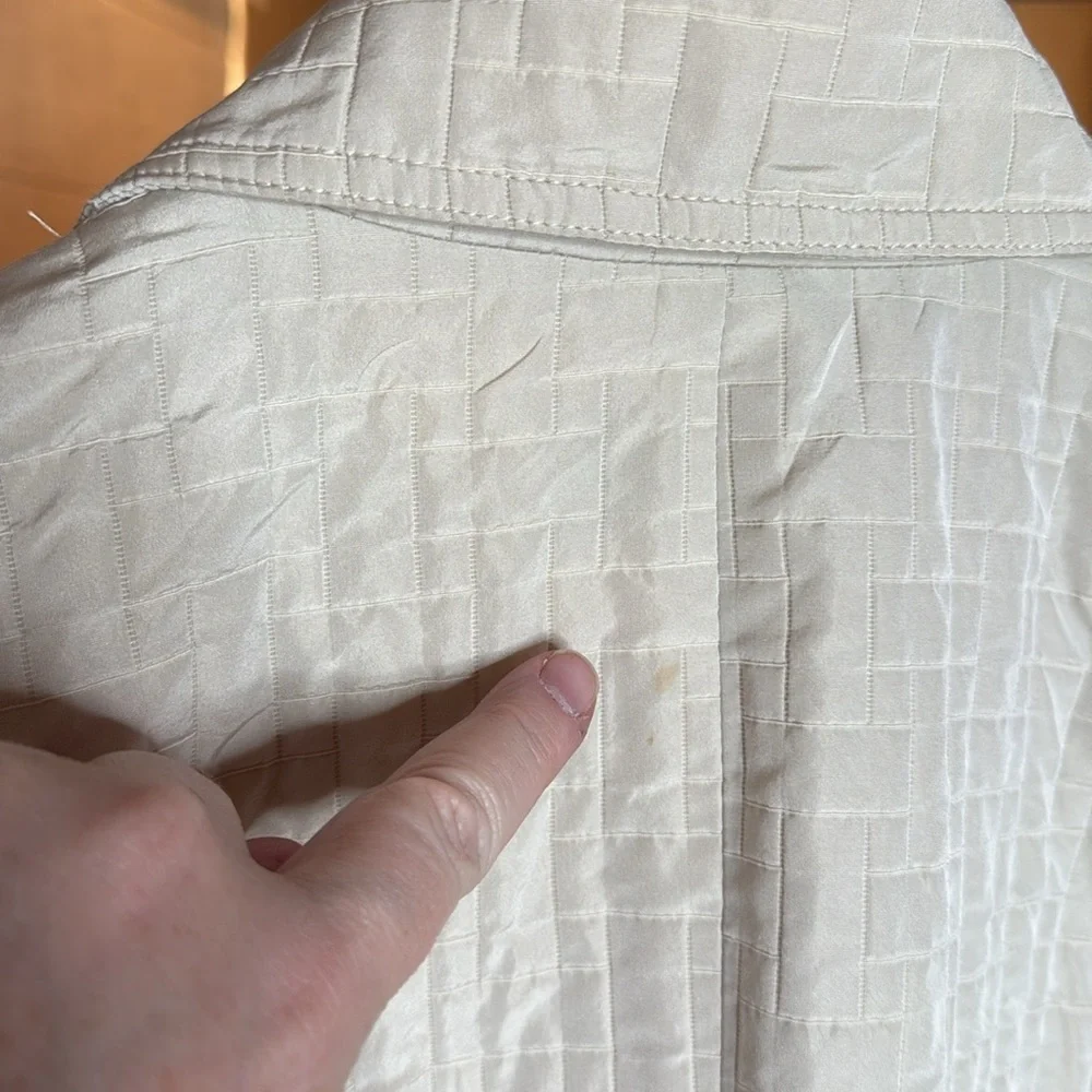 Randy Kemper Cream Ivory Quilted Jacket Size 8 - Picture 8 of 10